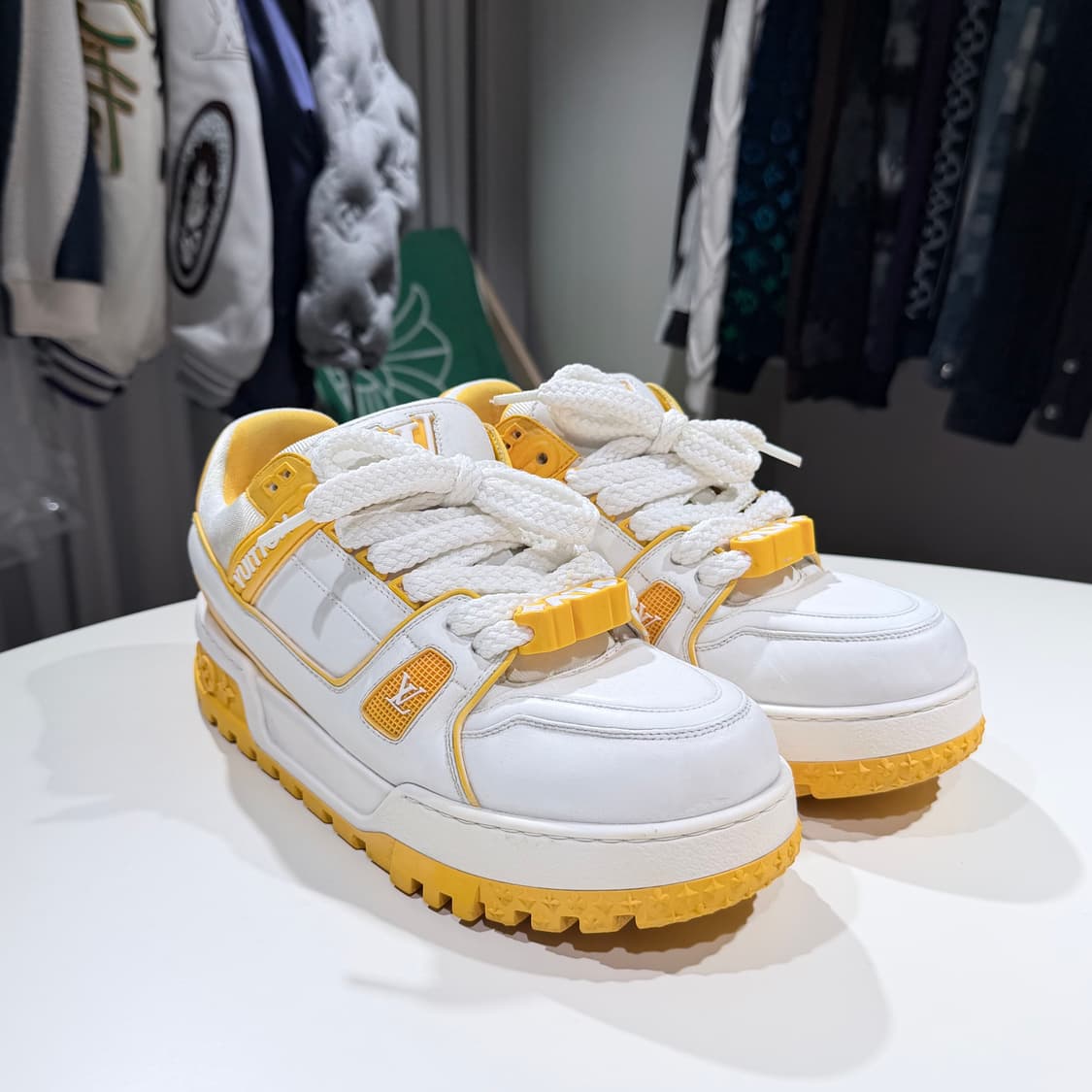 (A/7) / 루이비통 LV 트레이너 맥시 스니커즈 옐로우 상품이미지3