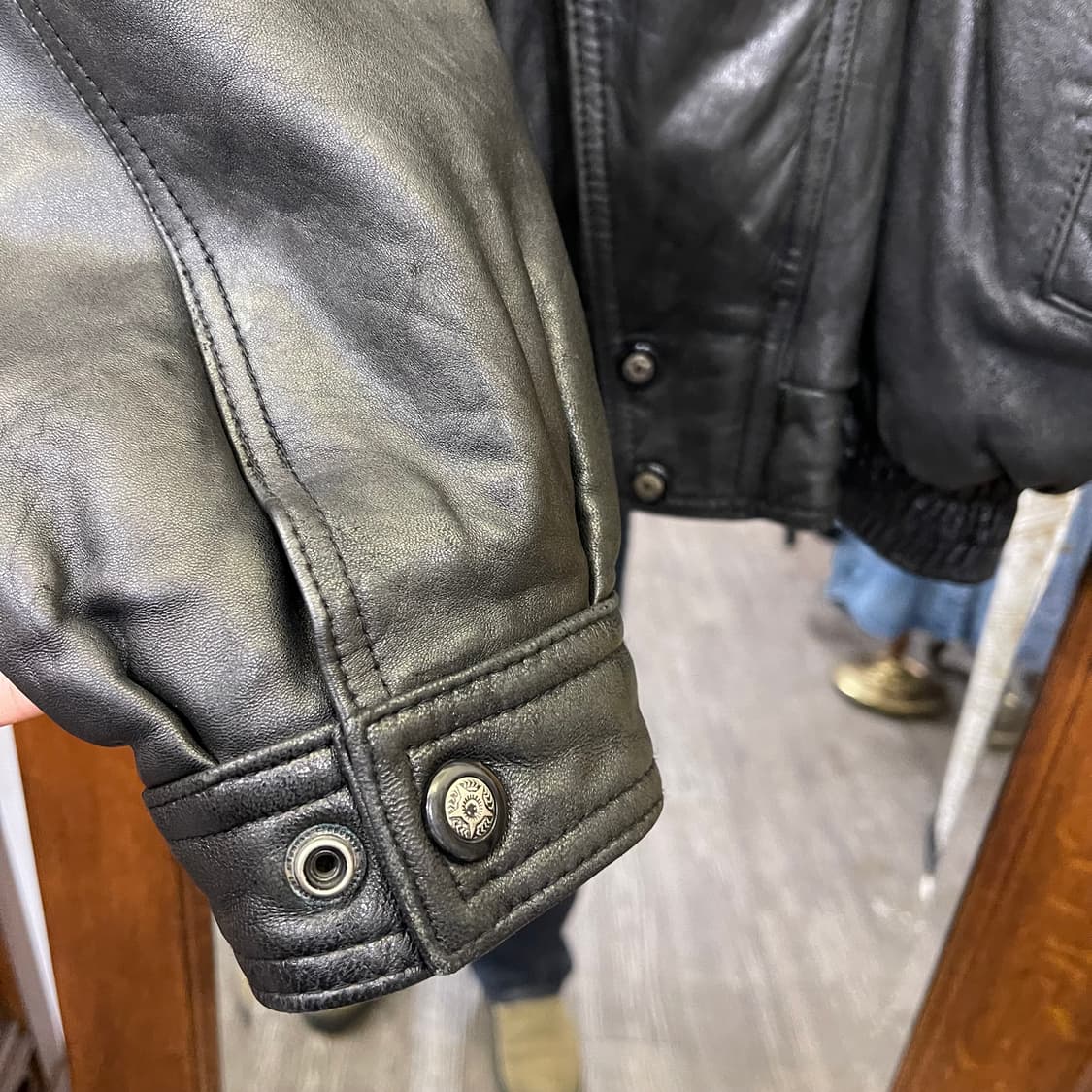 90's vintage leather jacket 상품이미지5