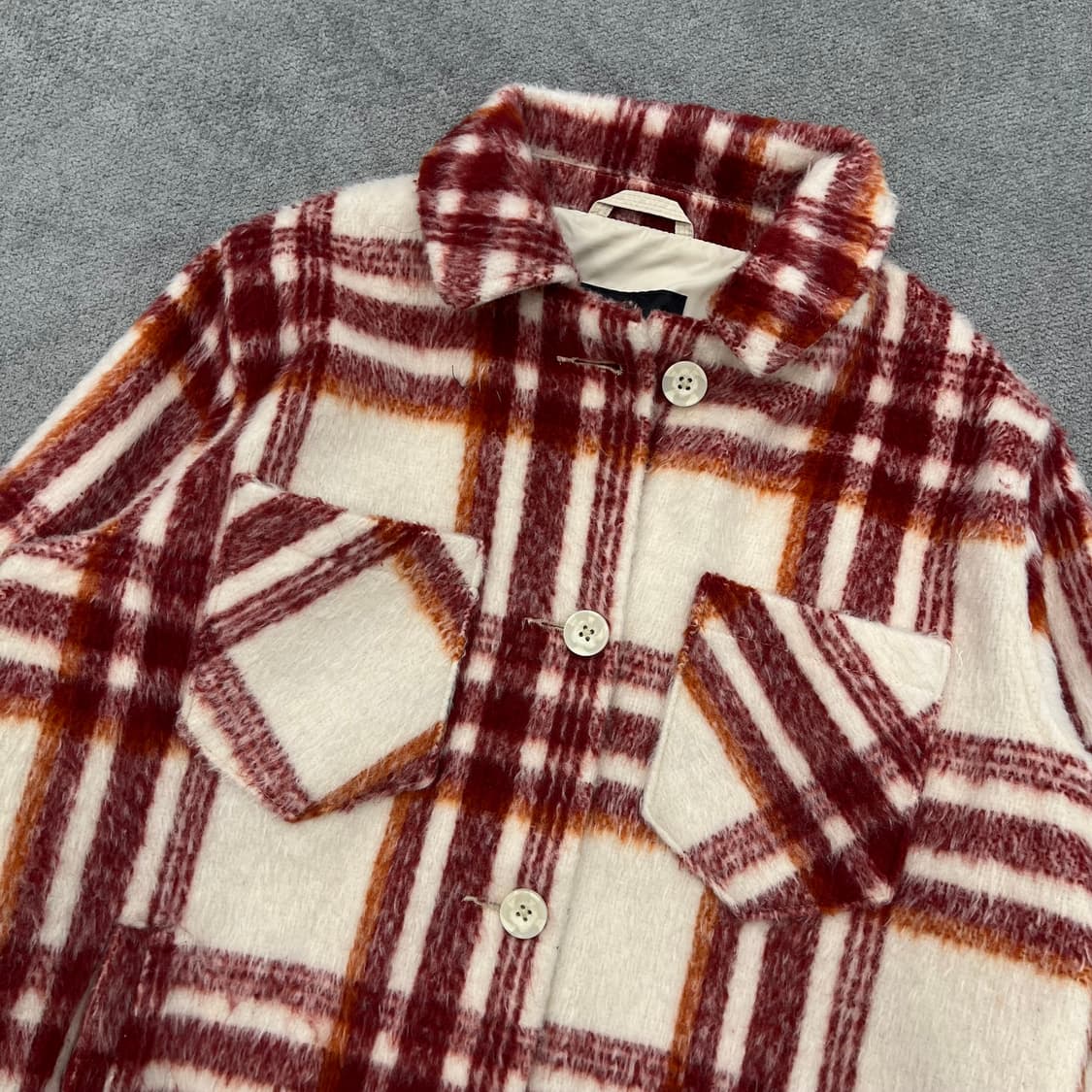 S 홀리스터 오버핏 플레이드 체크 셔츠 자켓 상품이미지2