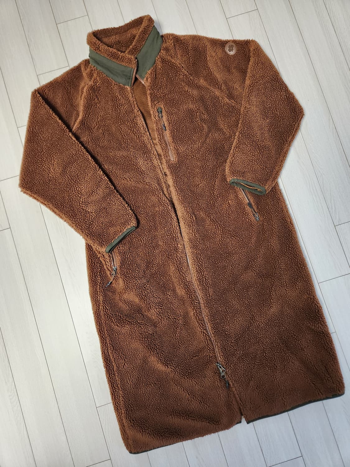 새상품급)코오롱스포츠 여성 긴기장 롱플리스자켓 사이즈100
 상품이미지2