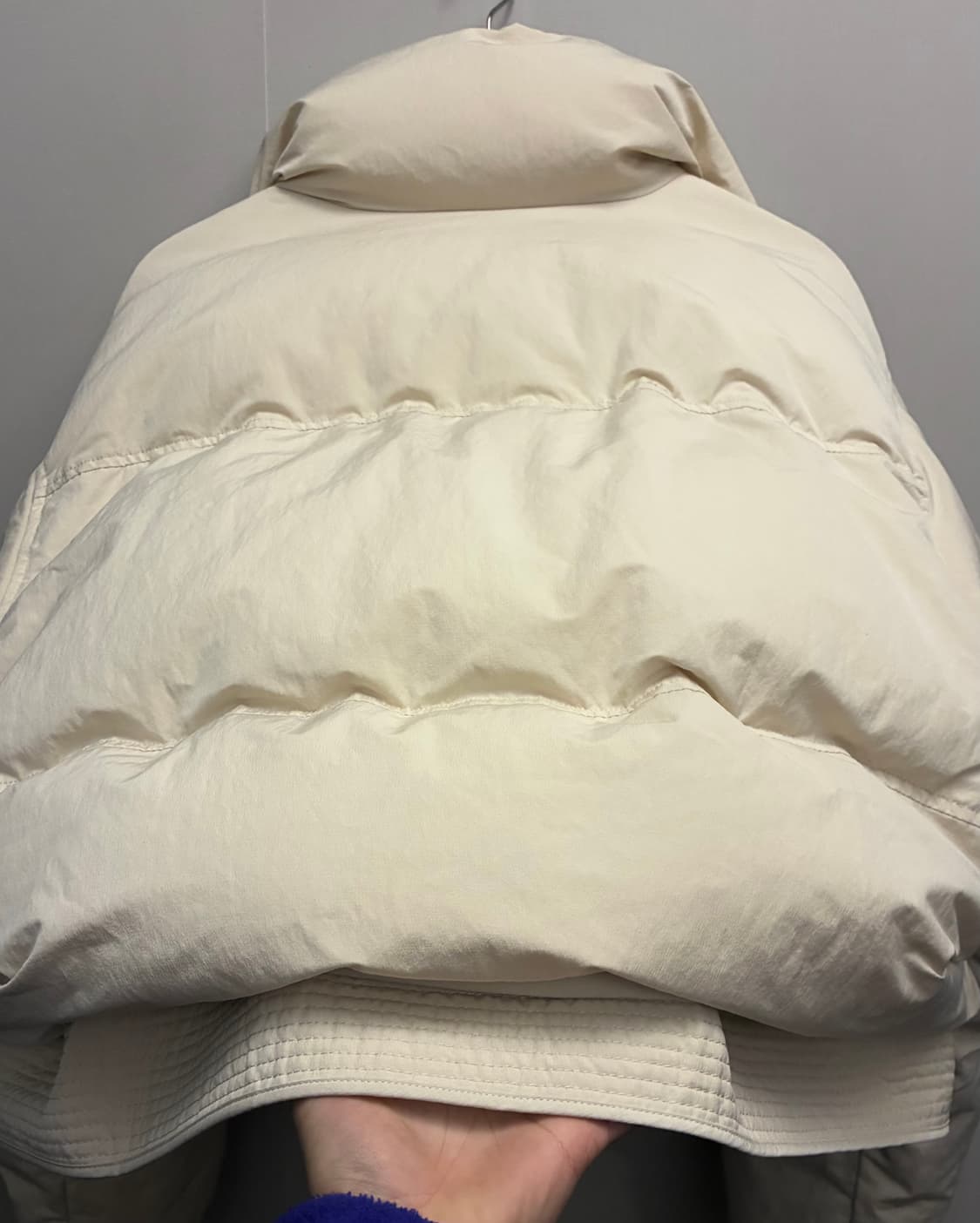 (F)RECTO 렉토 버틀러 푸퍼 덕다운 크롭 숏패딩 크림 상품이미지7