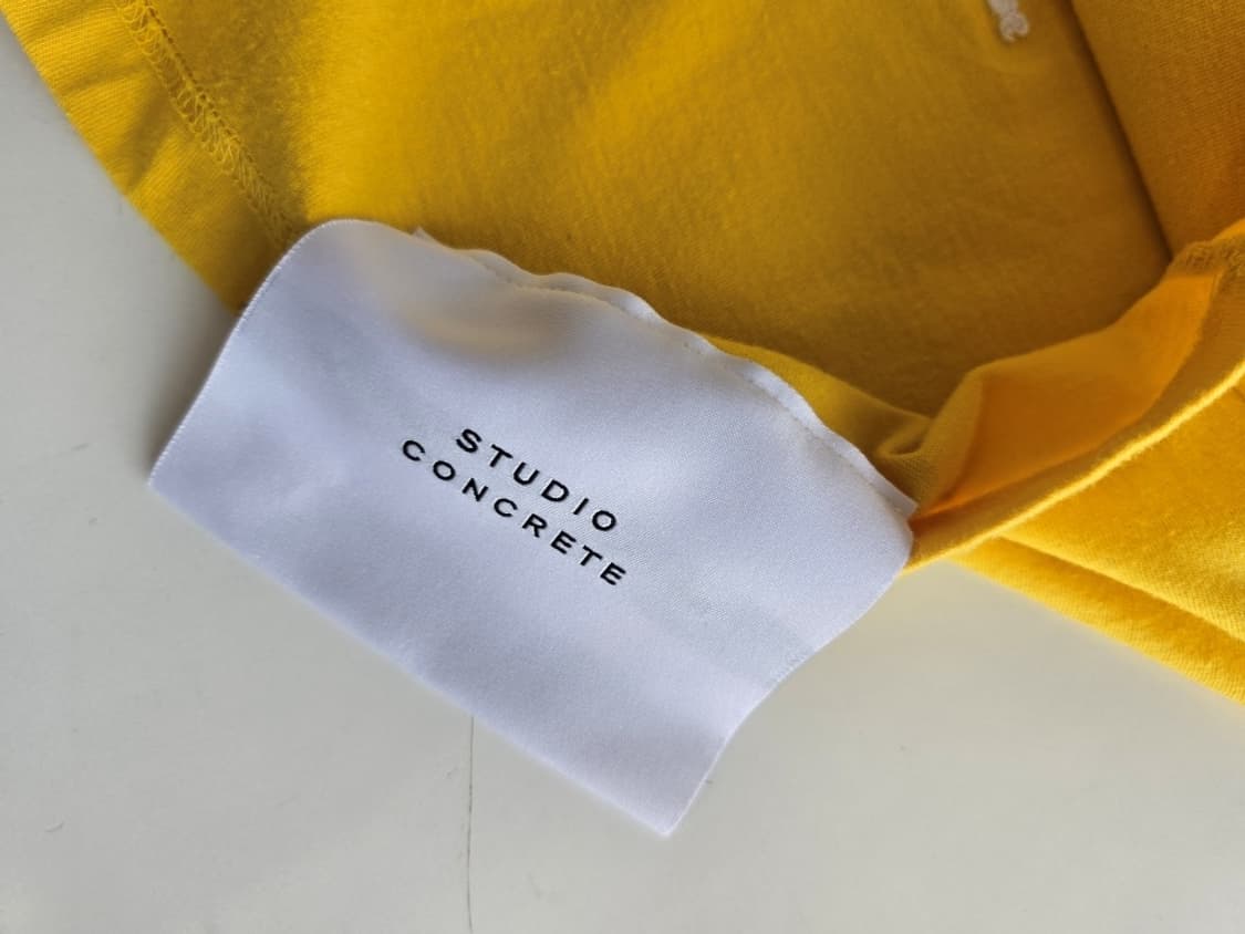 스튜디오 콘크리트 티셔츠 옐로우 M 상품이미지5
