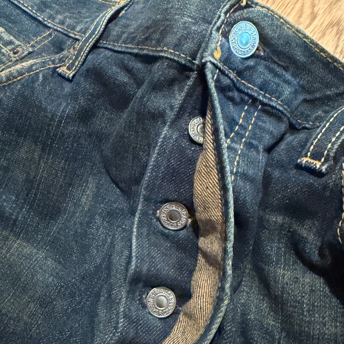 levi's 00's 콜롬비아 생산 워시드 데님팬츠 상품이미지4