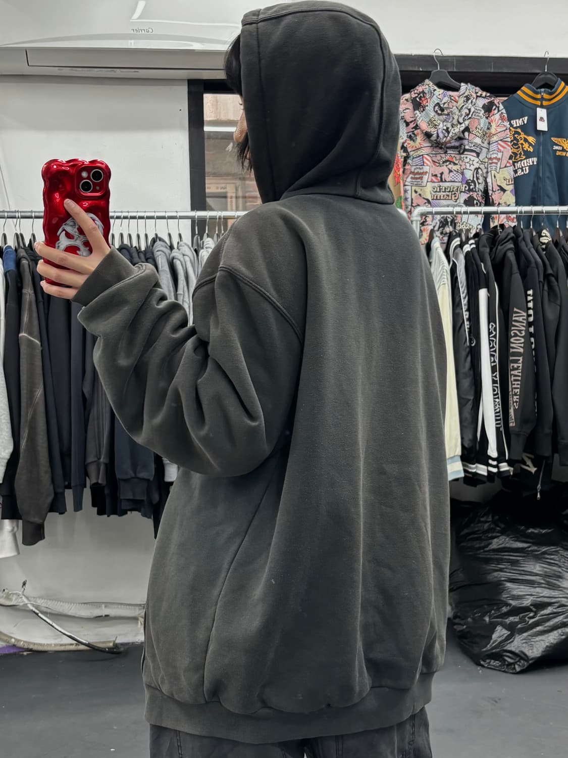 칼하트 써멀 블랙 후드집업 상품이미지5