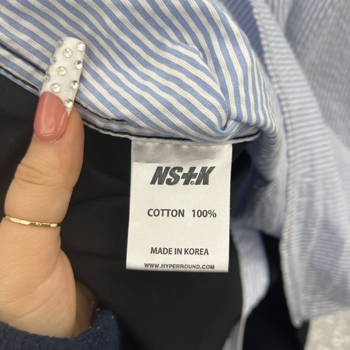 네스티킥 모던 시크 캐주얼 언발 스트라이프 셔츠 XL C10263 상품이미지6