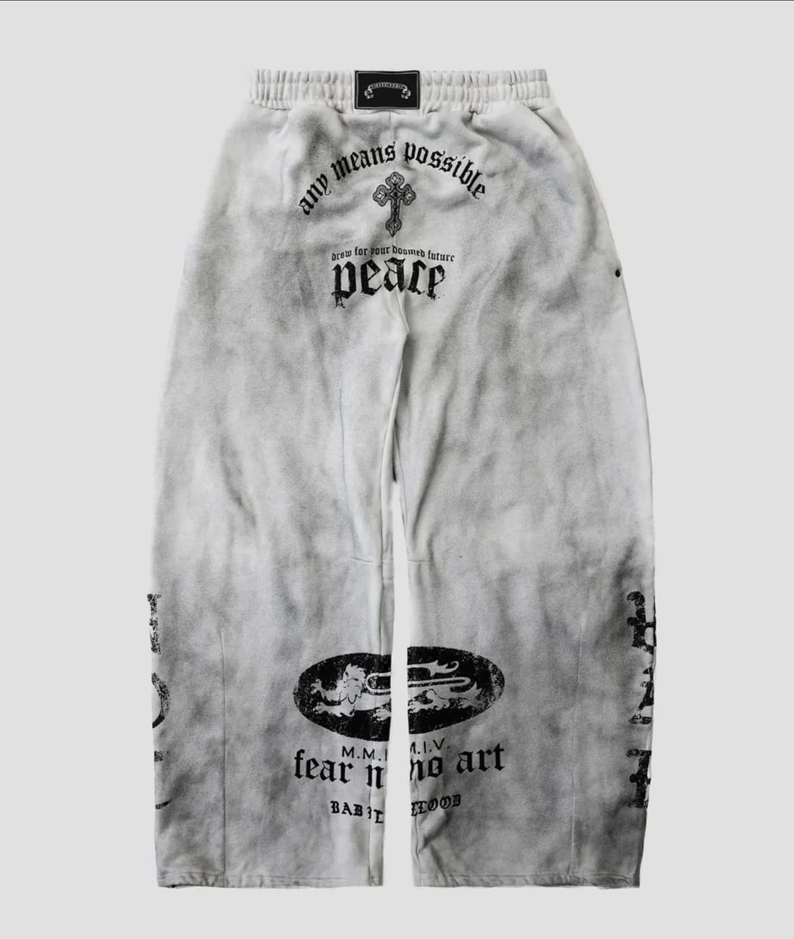 배드블러드 화이트 워싱 조거  상품이미지1