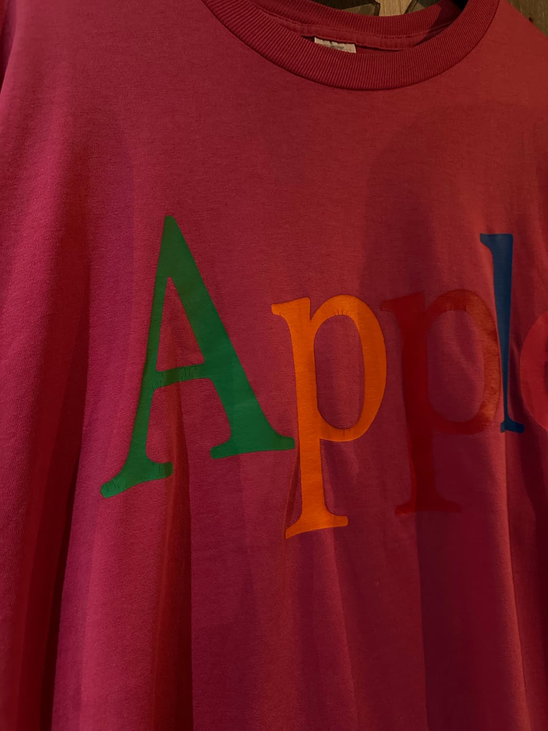 90s USA APPLE T SHIRT 상품이미지5