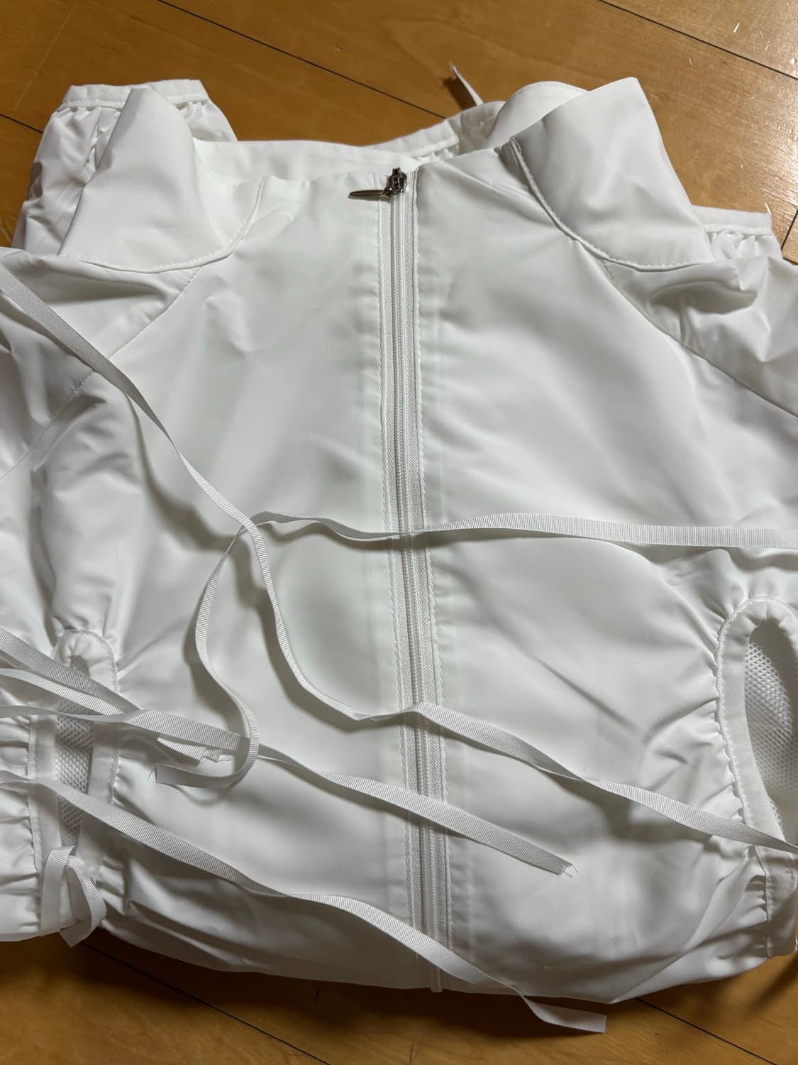 나체 CUT-OUT WIND BREAKER (UNISEX) WHITE 상품이미지2