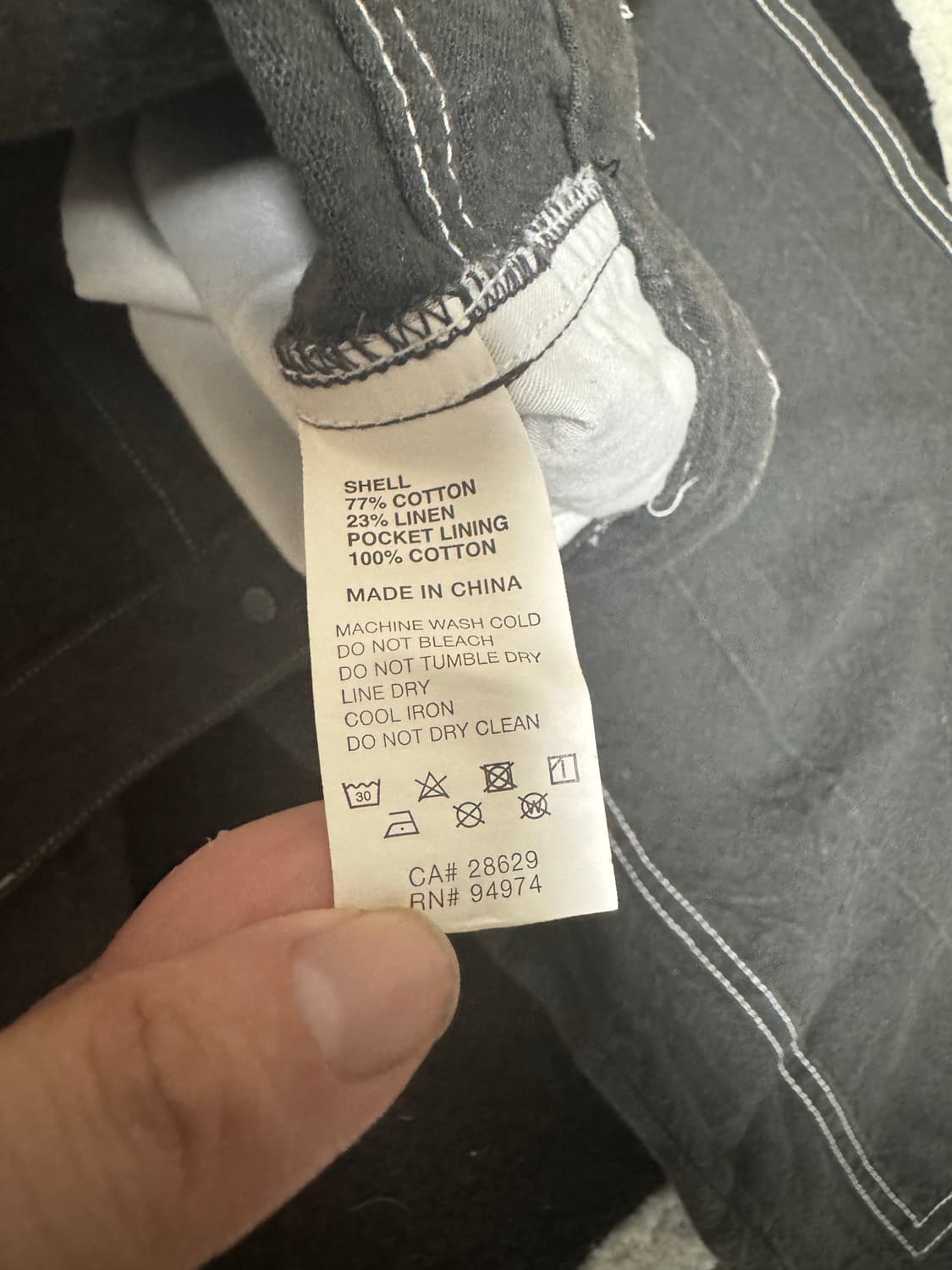 스투시 솔리드 린넨 워크 팬츠 34 상품이미지5