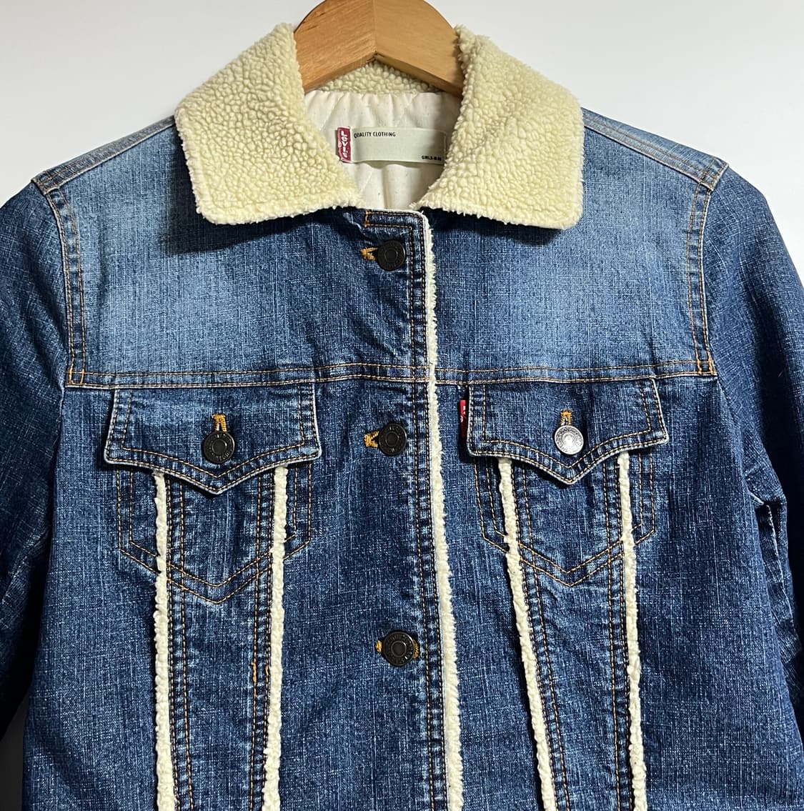 리바이스 퀄링 쉐르파 크롭 데님 청자켓 90 상품이미지4