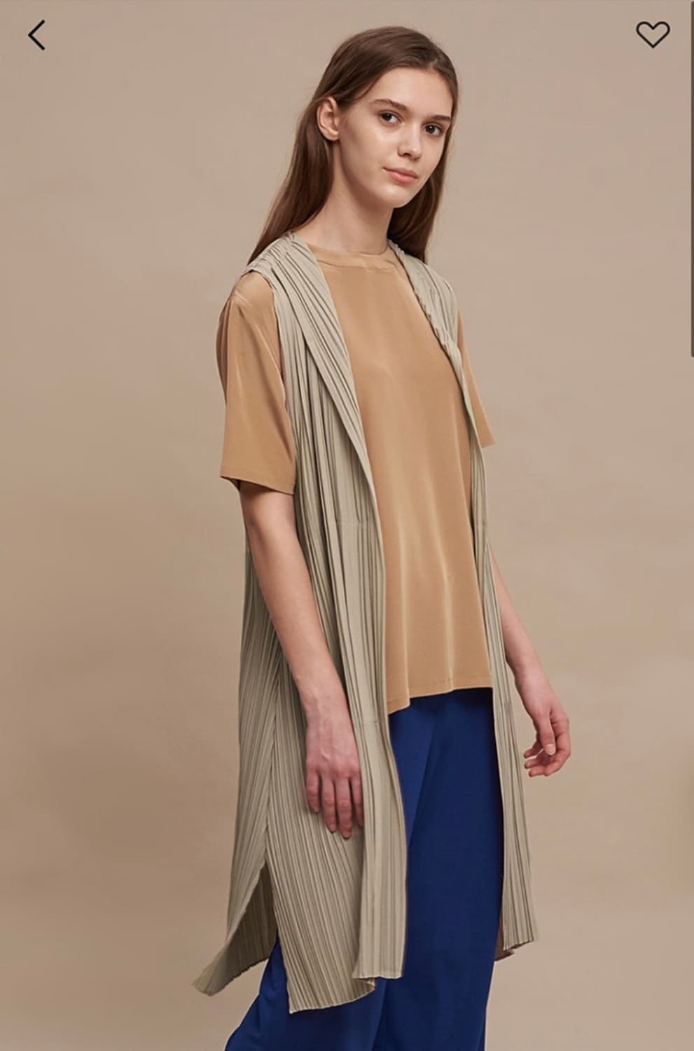 한섬 래트바이티 플리츠 가디건 프리사이즈 상품이미지2