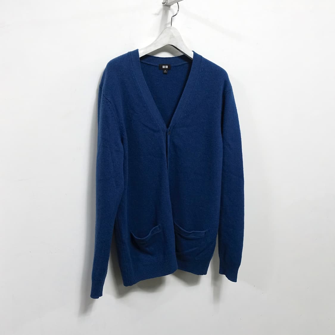 [XL,100] UNIQLO 유니클로 램스울 틸 블루  가디건 상품이미지2