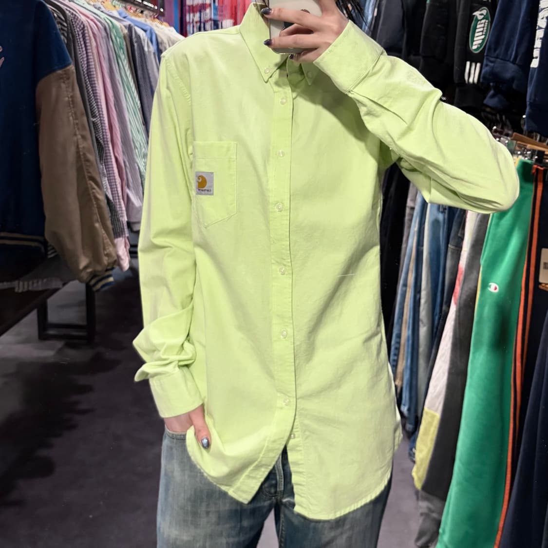 [IM] Carhartt 칼하트 긴팔 셔츠 라임 그린 상품이미지2