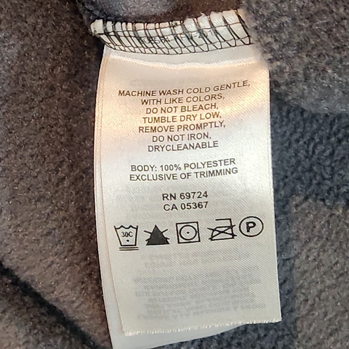 컬럼비아 회색 풀집업 플리스 자켓 (2XL) 상품이미지4