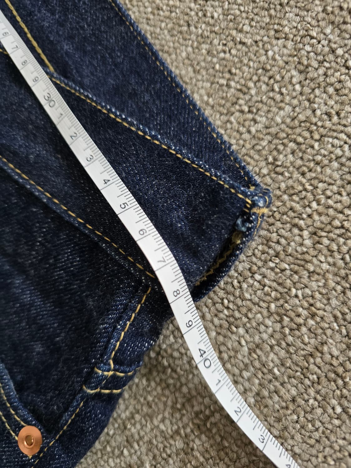 타임원클로딩 엣라코 168 데님팬츠 30 트라우저 부처프로덕츠 엣라스트 상품이미지7