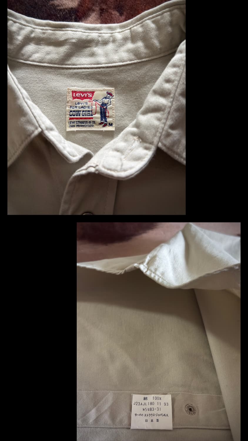 90s Levi's Cowgirl baby satin 웨스턴 셔츠 상품이미지10