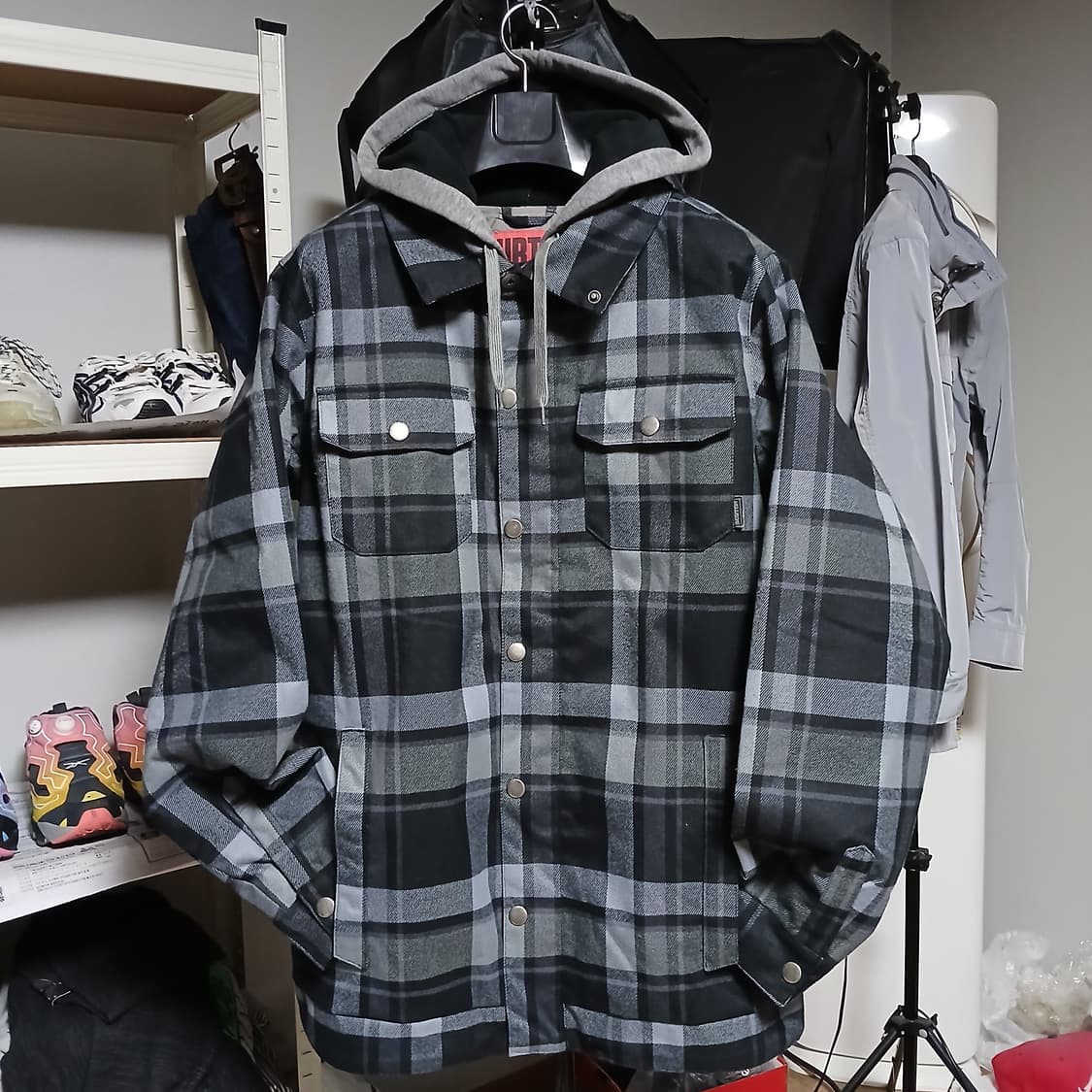 burton 버튼 스노우보드 자켓 스키 점퍼 체크 겨울 상품이미지1