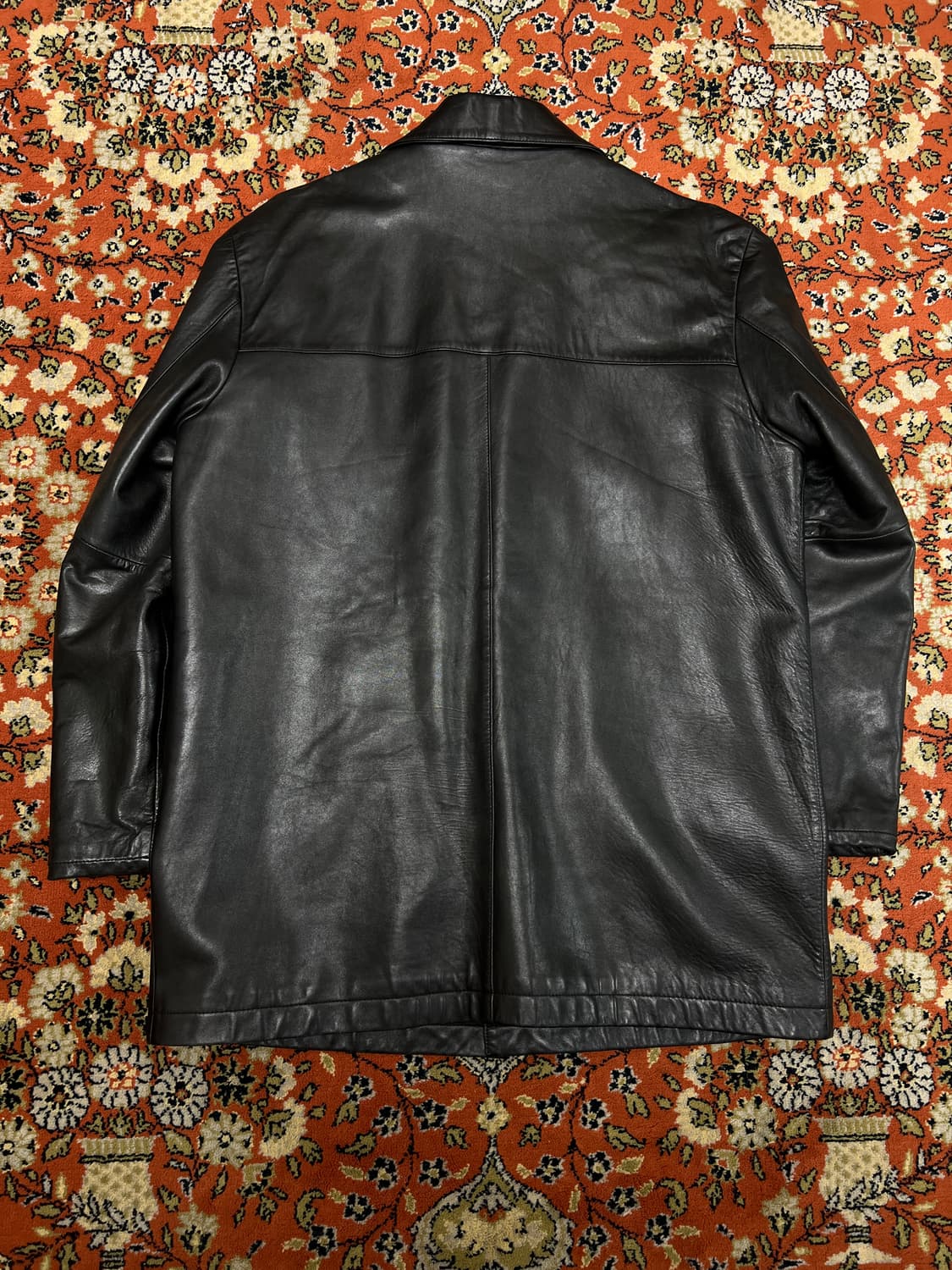 [105] COACH 코치 빈티지 리얼 레더 카코트 블랙 상품이미지2