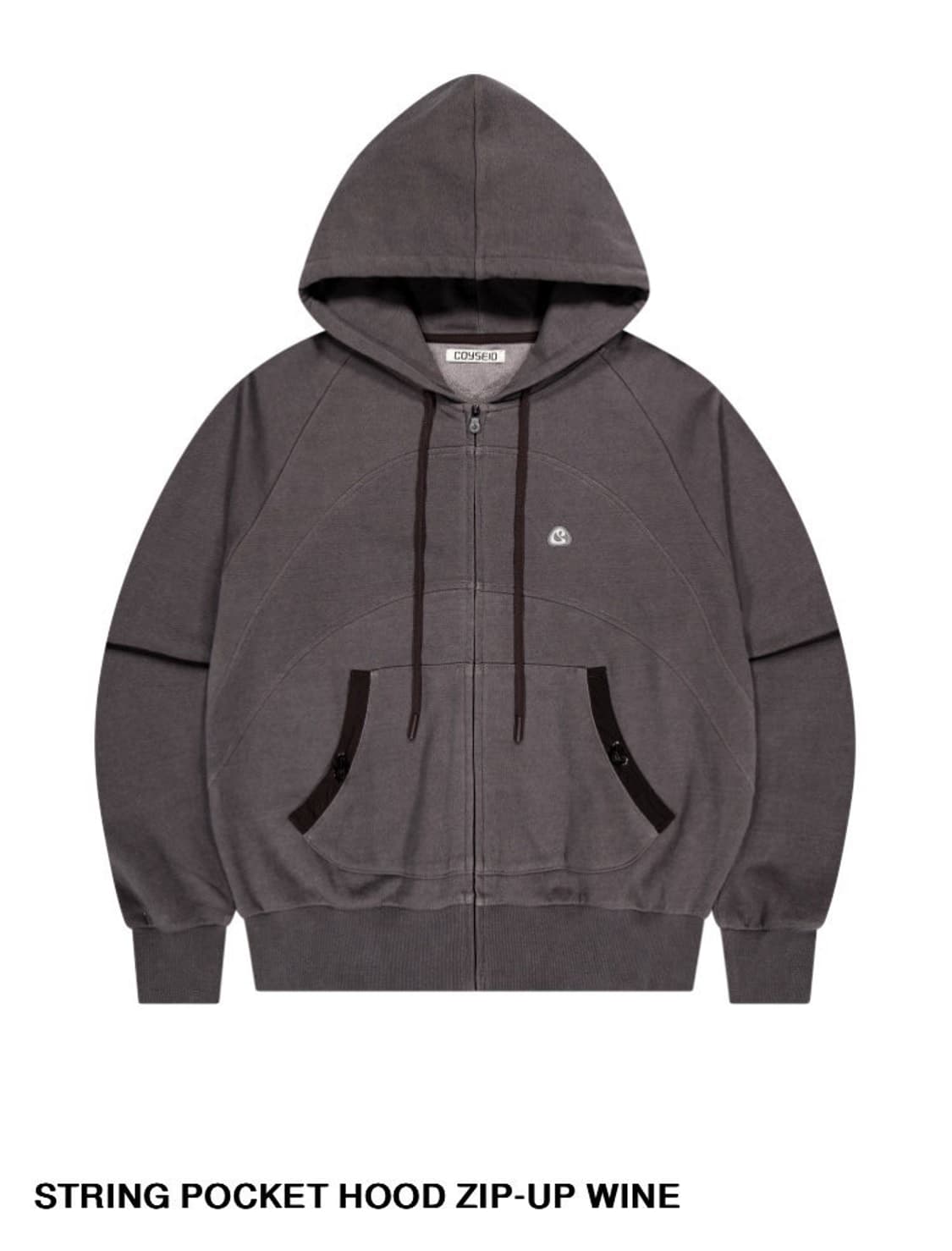 스마트어반유즈풀 후드집업 와인 상품이미지1