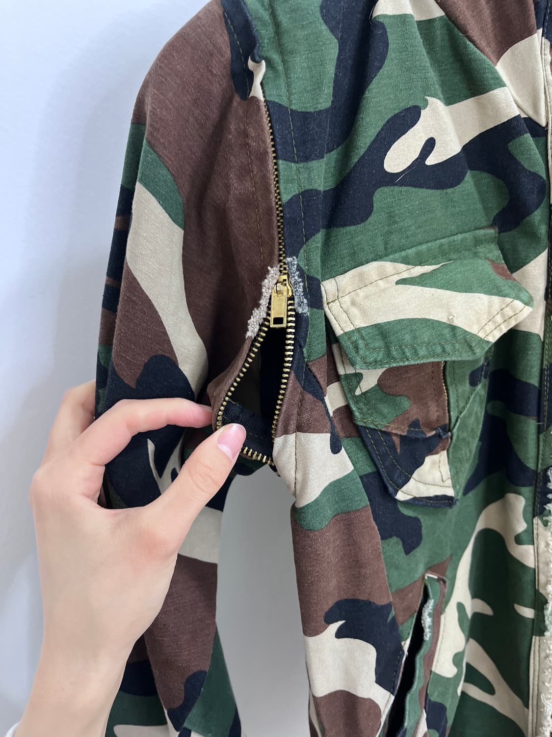 K.U.I 밀리터리 카모 투웨이 자켓 상품이미지6