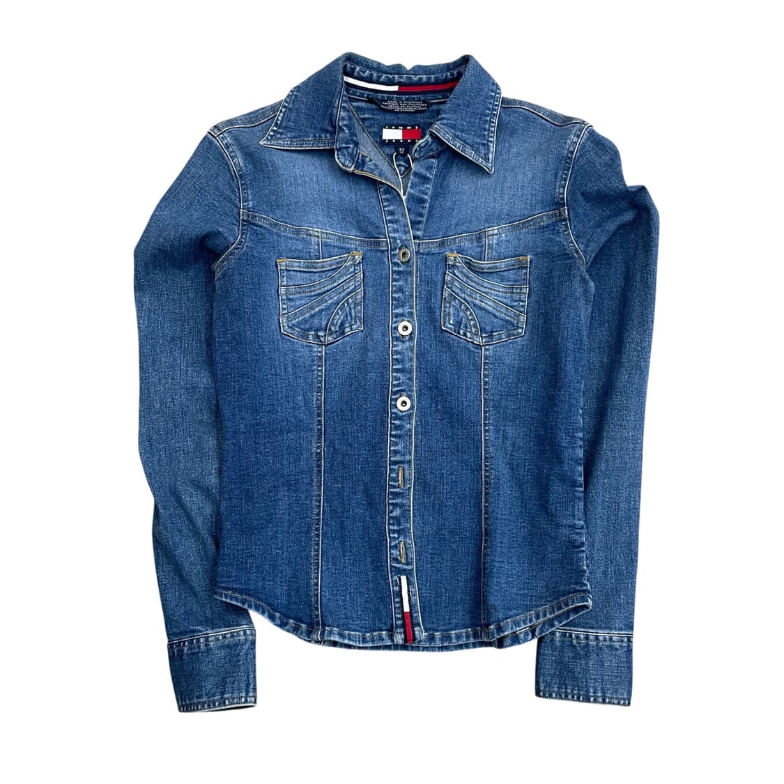 타미힐피거 여성 데님 셔츠 슬림핏 상품이미지1