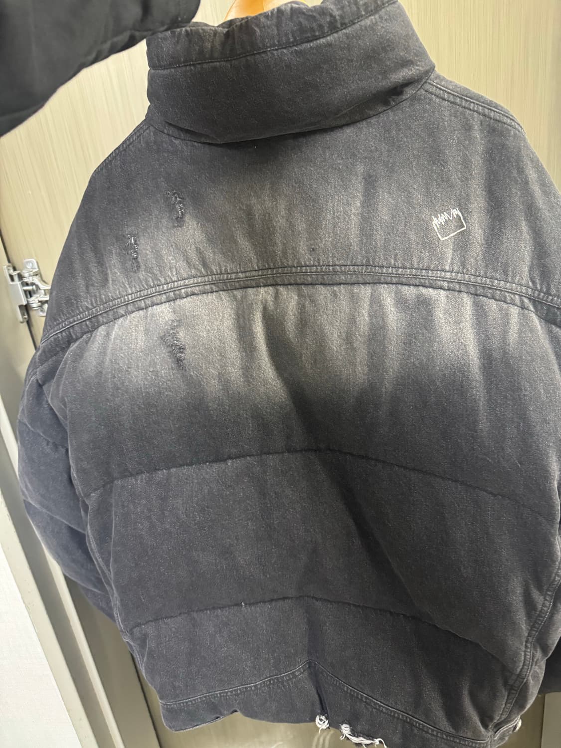 아더에러 녹스 푸퍼 자켓 데님 패딩 블랙 XL 상품이미지2