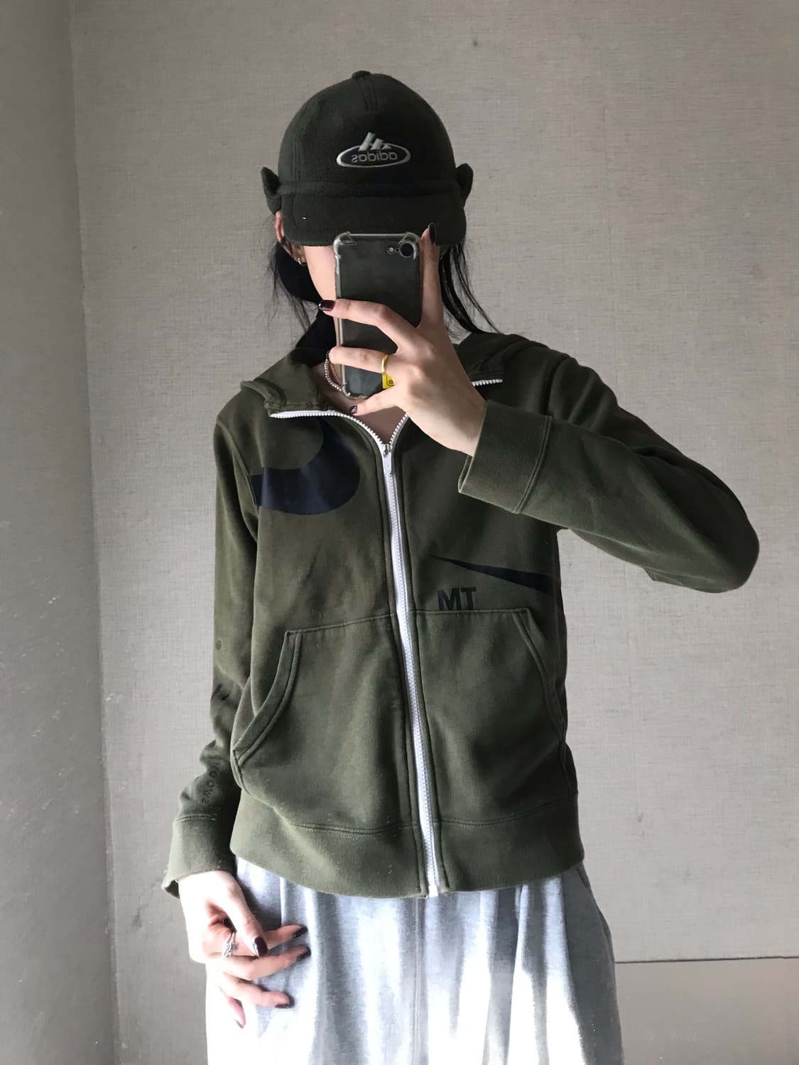 나이키 카키 빅스우시 후드집업 상품이미지4