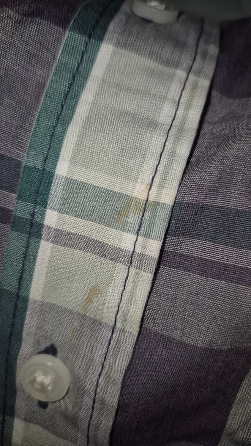 빈티지 오버핏 체크 반팔 셔츠 상품이미지4