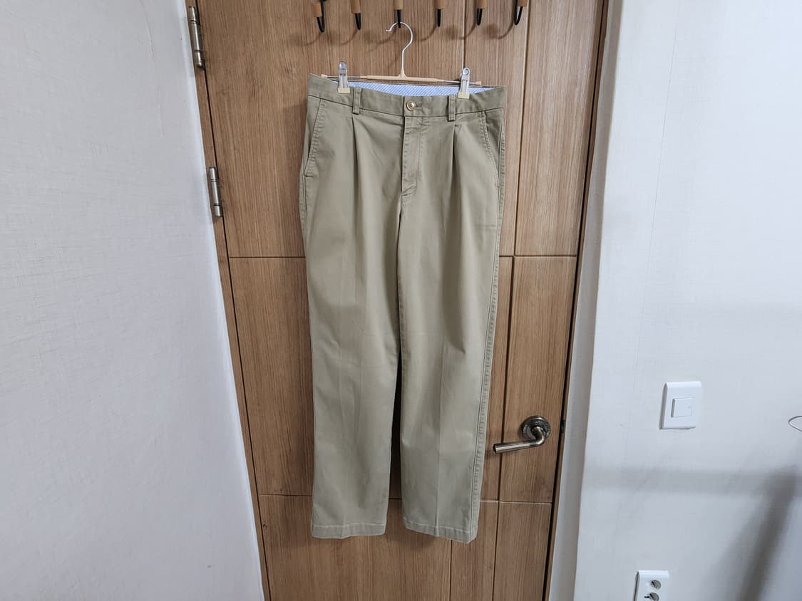 (30)헤지스 빈티지 면바지 원턱 치노팬츠 상품이미지1