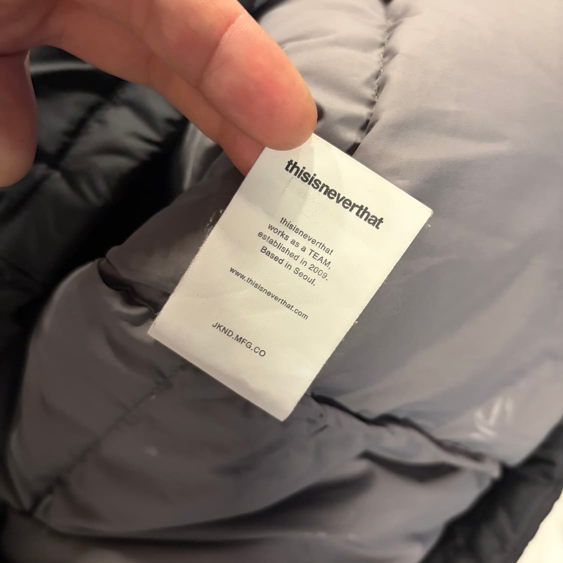 [L] 디스이즈네버댓 TINT 블랙 패딩 점퍼 B677 상품이미지9
