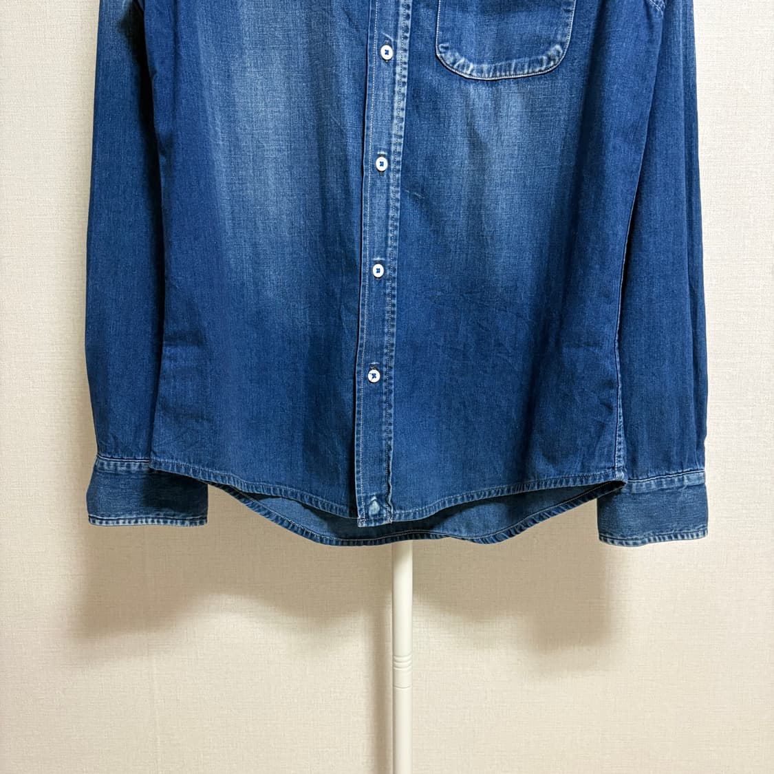블루블루 인디고 다이 워시드 데님셔츠 / 블루, 3 상품이미지3