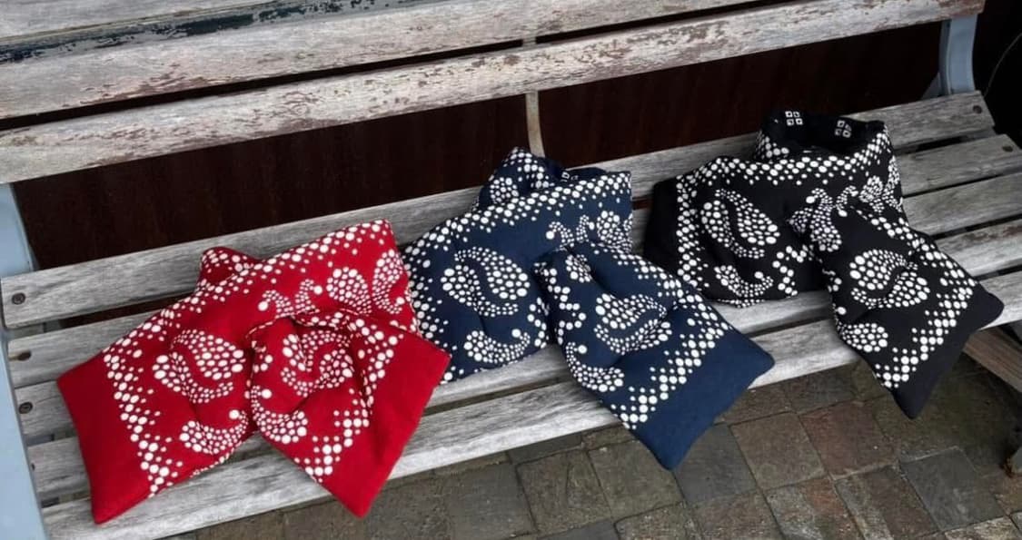 캐피탈 반다나 머플러 블랙,네이비 상품이미지1