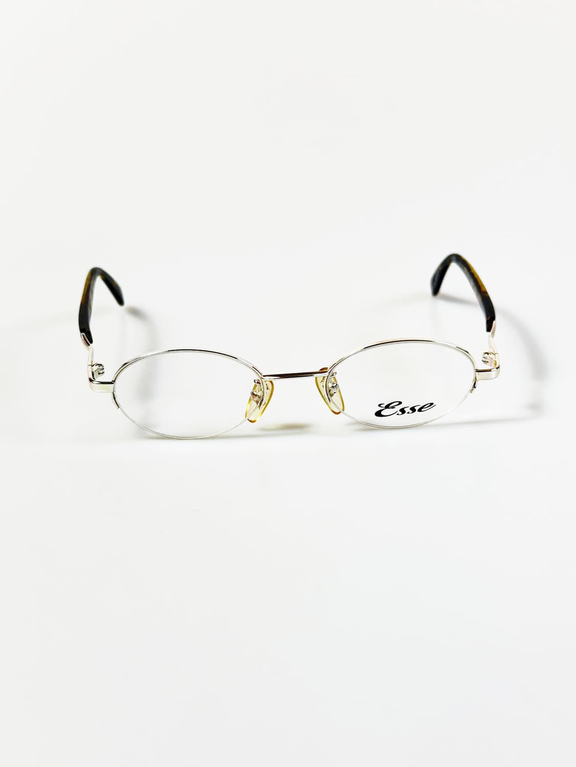 ESSE 실버톤 오벌 반무테 프레임 빈티지 안경 상품이미지1