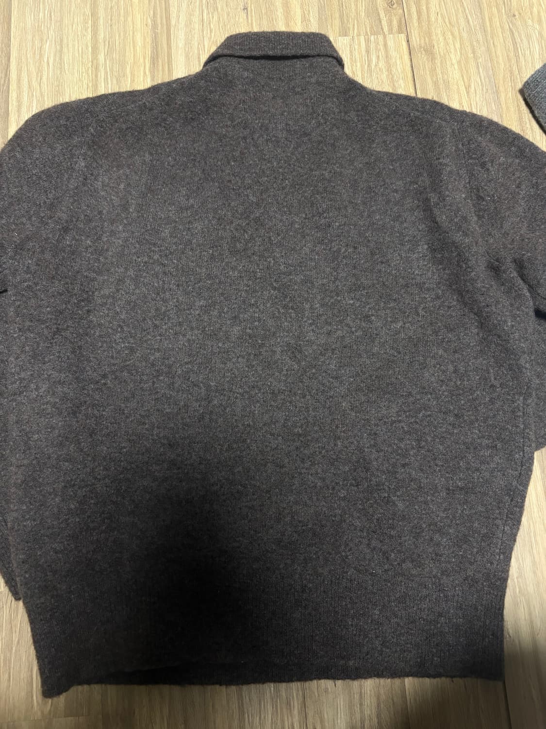 포터리 컴포트 메리노울 폴로 니트 다크브라운 2사이즈 상품이미지3