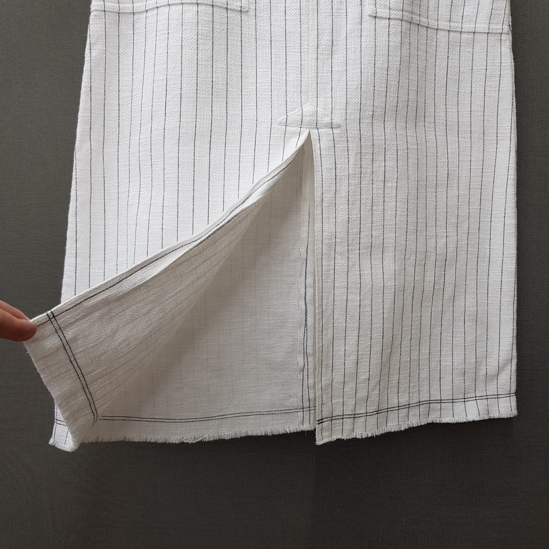 알렉산더왕 핀스트라이프 H라인 스커트 64-84사이즈 상품이미지3