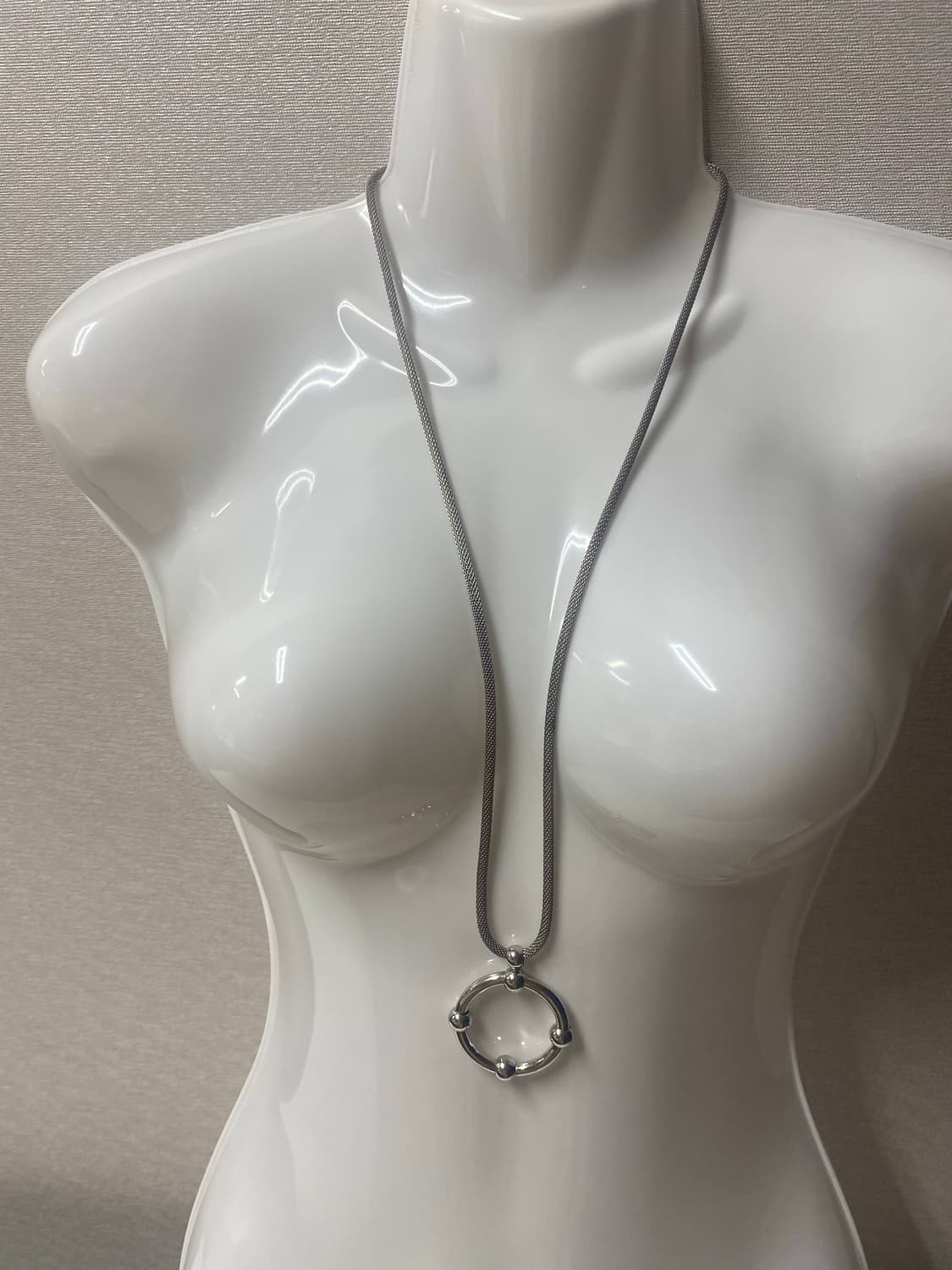 미국 빈티지 실버톤 서클 네크리스 목걸이 상품이미지6