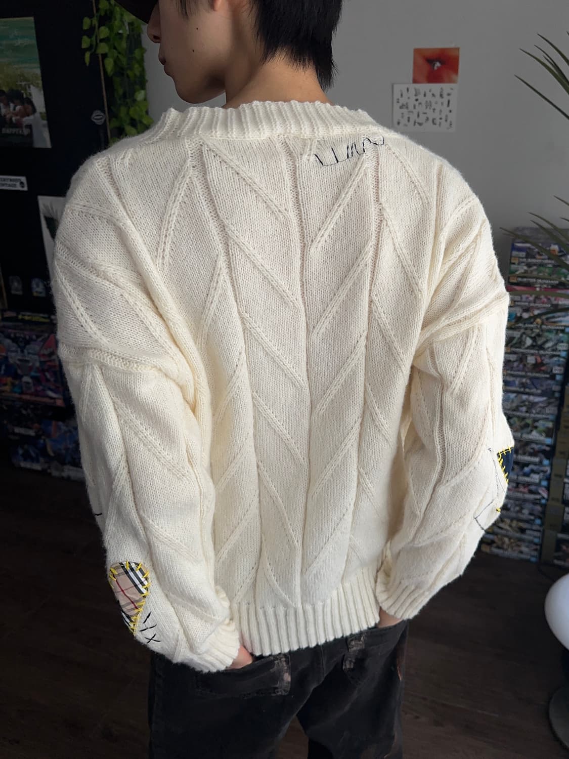 컬러 디테일드 패치워크 카디건 상품이미지6