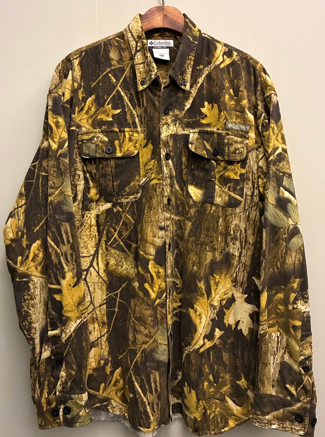 (XL~XXL)컬럼비아 리얼트리 낙엽 코튼 플란넬셔츠 오버핏 상품이미지1