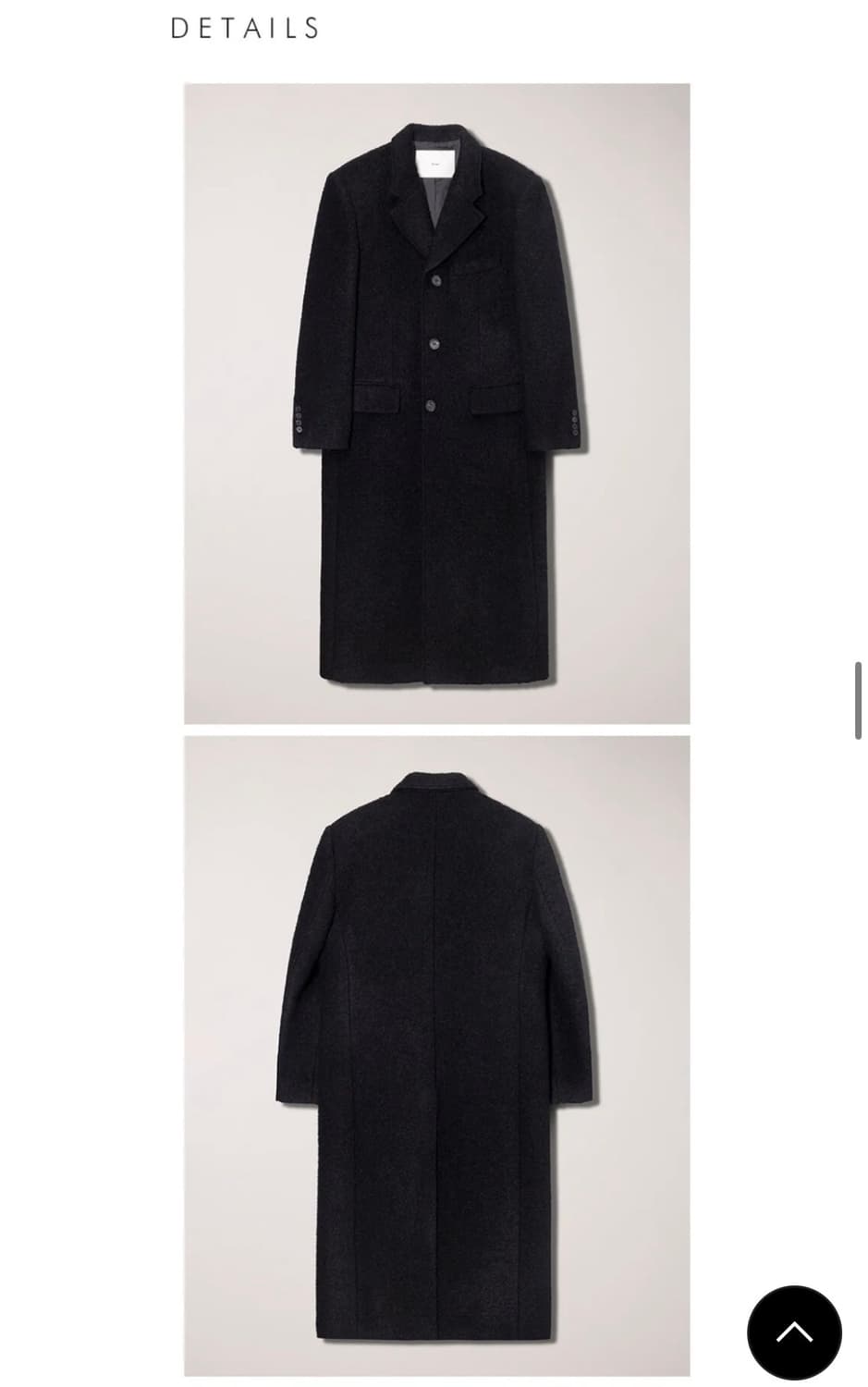 던스트 유니섹스 투웨이 부클 울코트 블랙 / S 상품이미지6