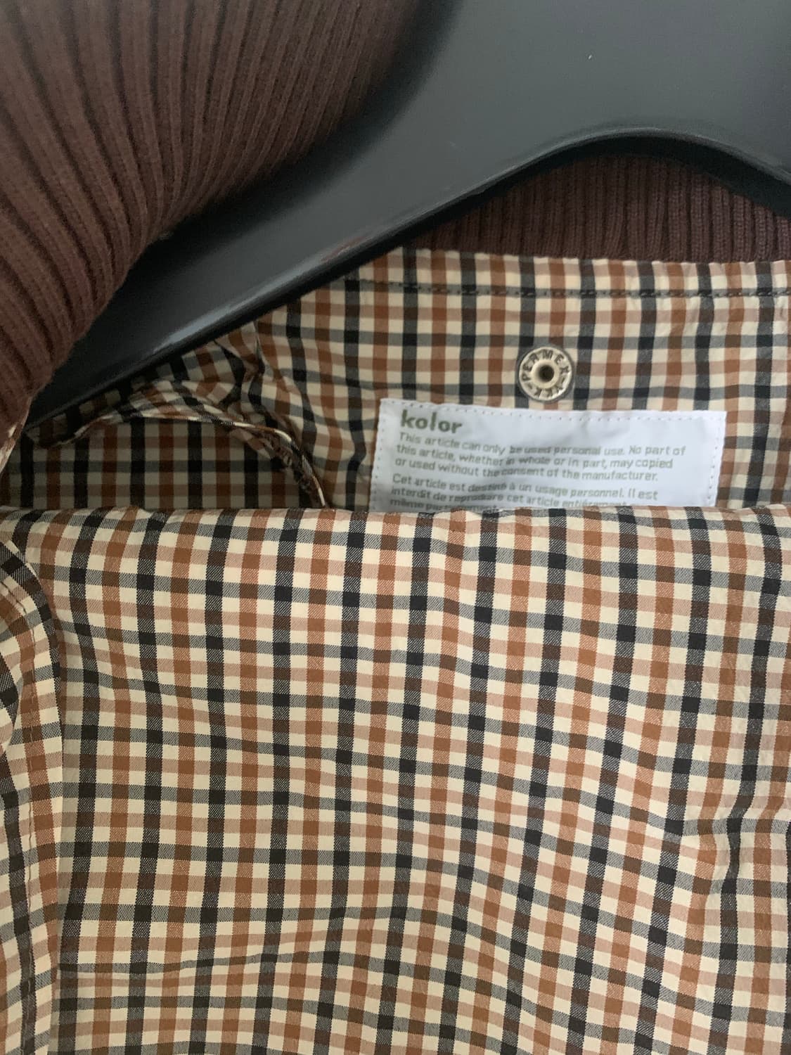 Kolor 봄버 디테쳐블 셋업 수트 체크 상품이미지4