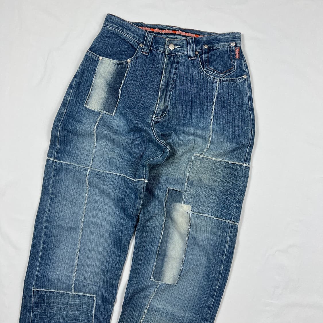 90‘s 펠레펠레 pelle pelle 패치워크 데님팬츠 청바지 상품이미지3
