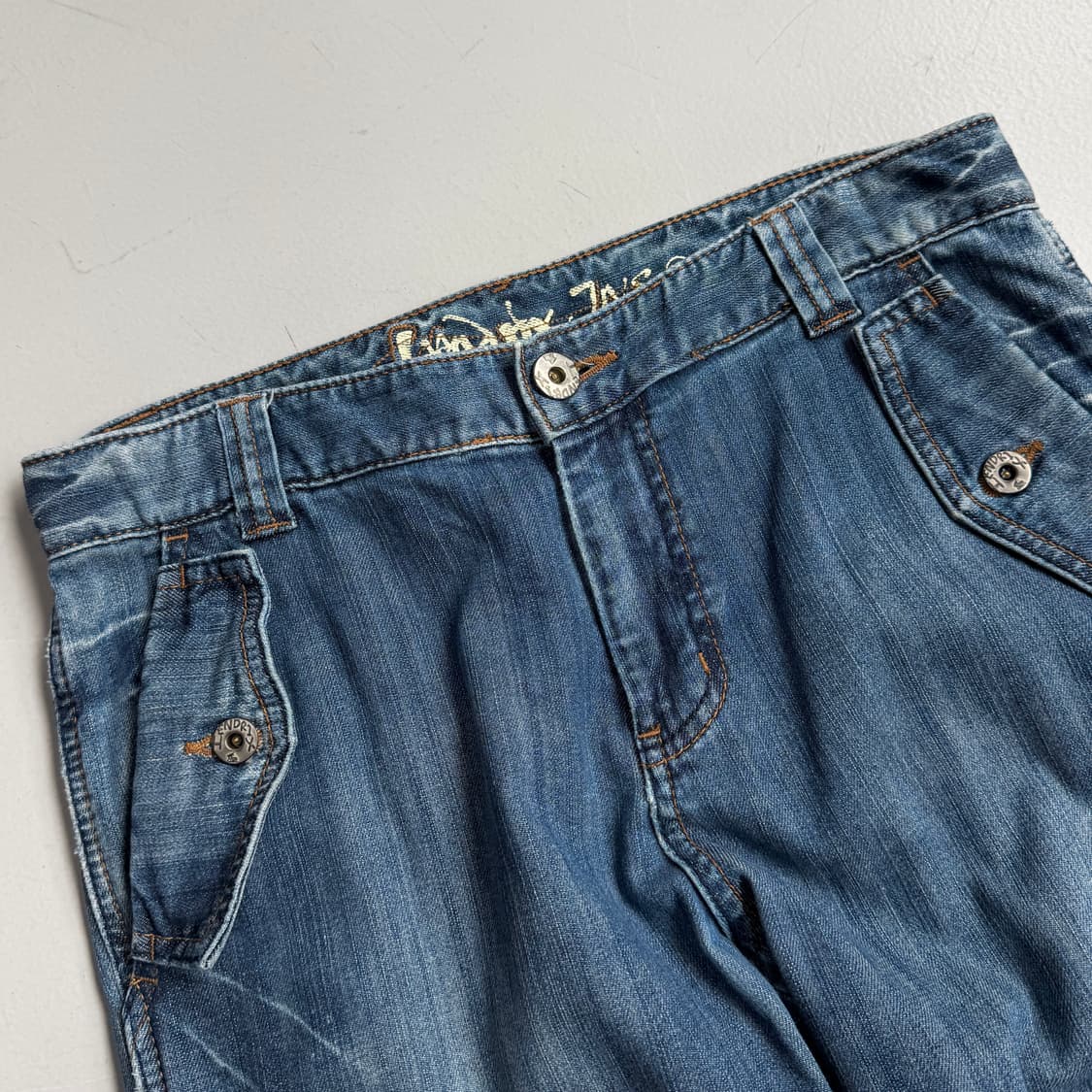 탄창 Y2K 데님 와이드 멀티포켓 카고팬츠 상품이미지4