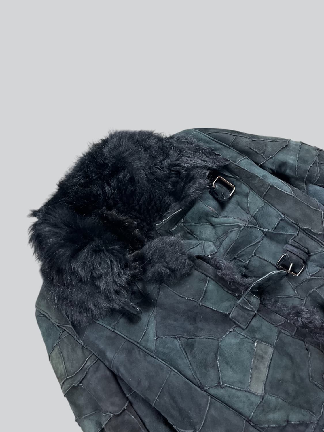 Vintage 양가죽 패치워크 퍼 자켓 상품이미지2