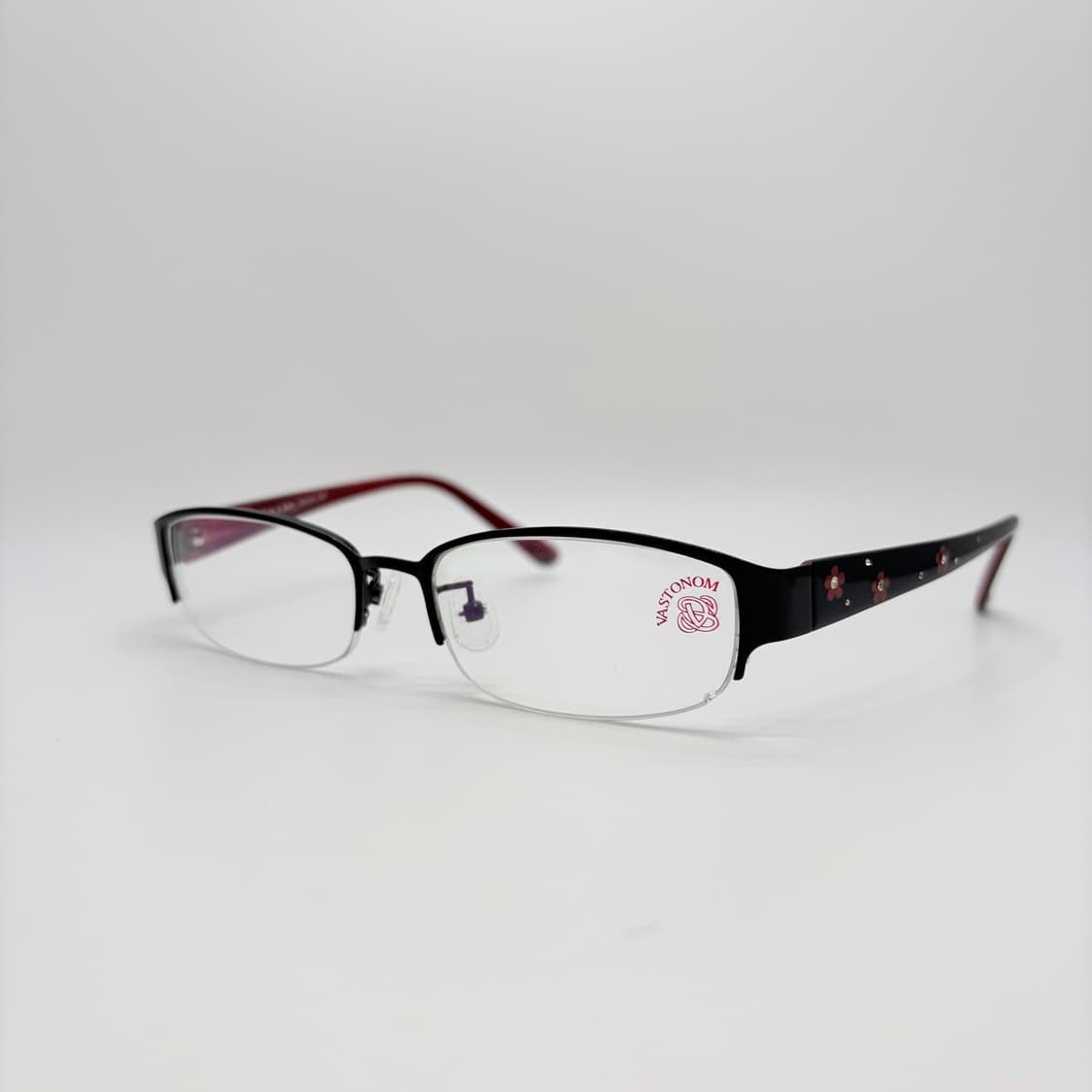 VASTONOM 블랙 플라워패턴 반무테 상품이미지1