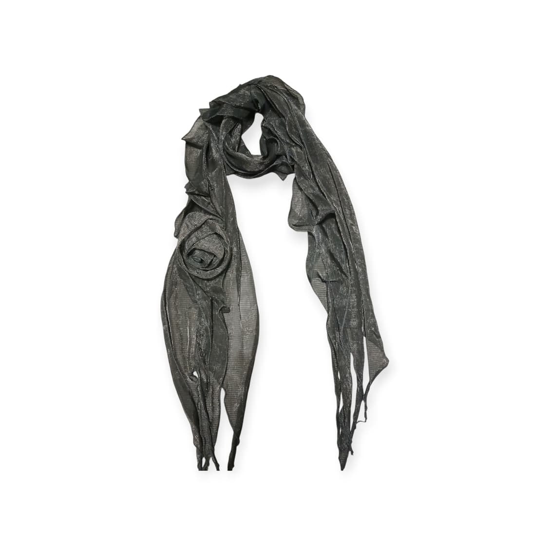 갸루 블랙 장미 스카프  상품이미지1