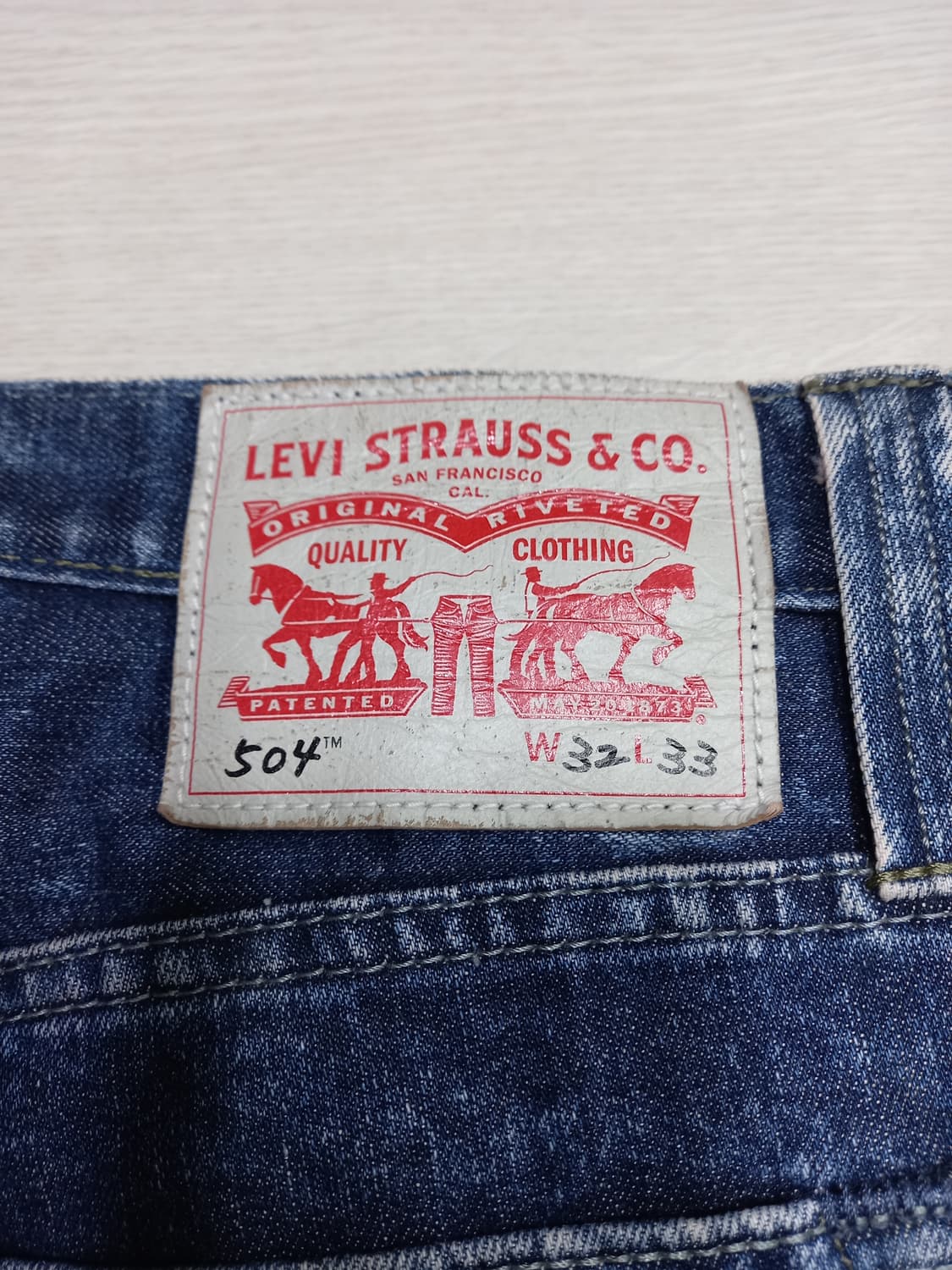 31 리바이스504 워싱 스판 슬림일자진 진청 31-481 상품이미지5