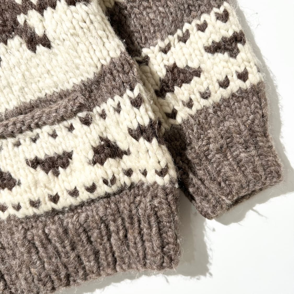 롱하우스 캐나다 코위찬 헤비울 숄카라 니트 집업 가디건 상품이미지5