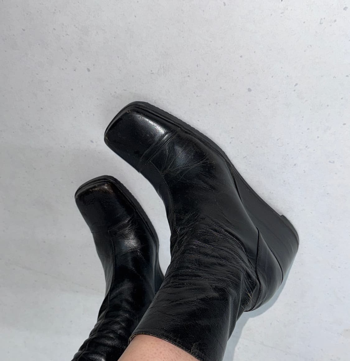 오즈세컨 스퀘어토 가죽 앵클 부츠 상품이미지7