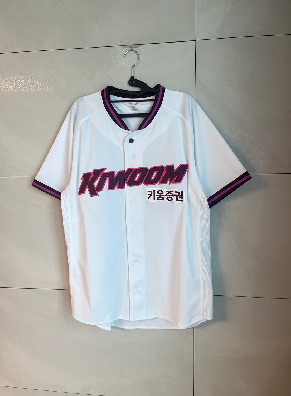[XL/105] 25년 키움 히어로즈 노마킹 야구 홈 유니폼  상품이미지4