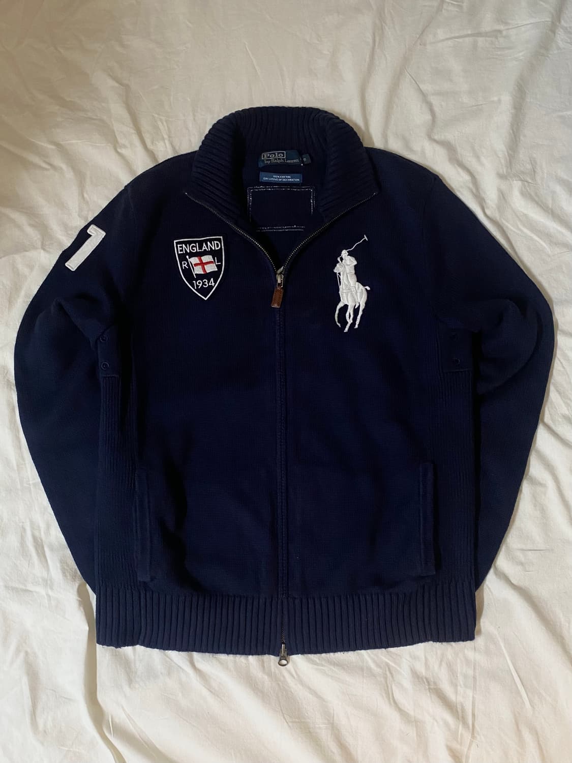 폴로 잉글랜드 빅포니 니트집업 상품이미지1